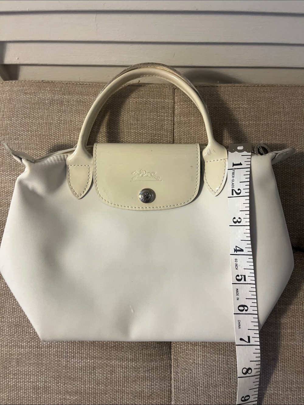 Longchamp Cream Le Pilage Handbag - Picture 13 of 13